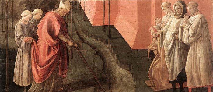 Fra Filippo Lippi St Fredianus Diverts the River Serchio oil painting image